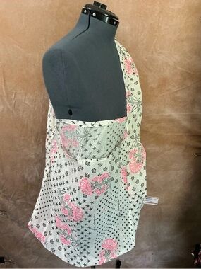 Free People Floral Pattern reusable large Tote Bag